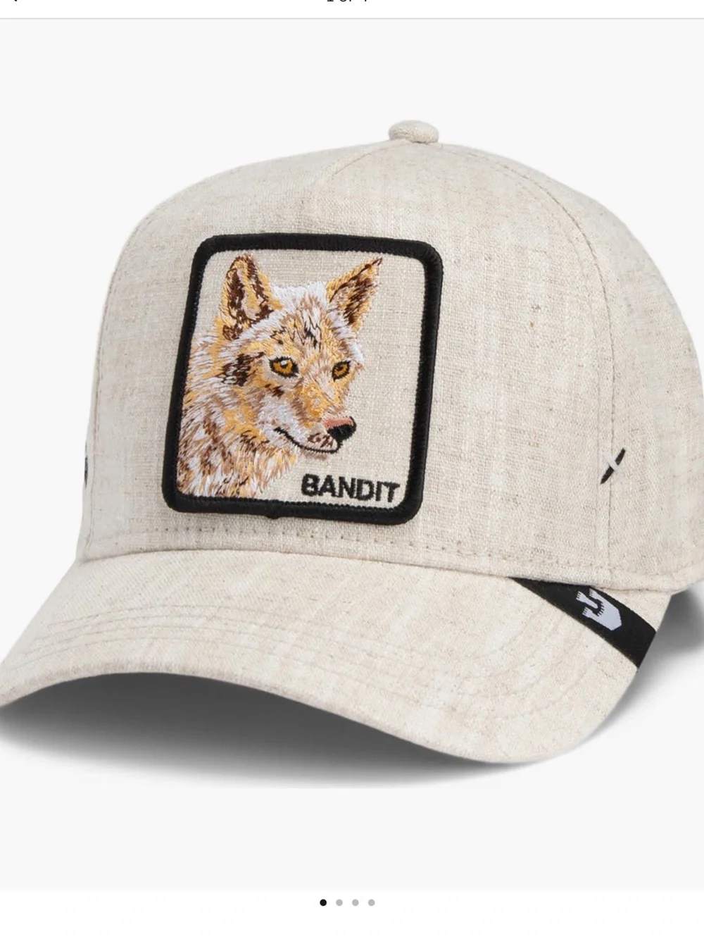 GOORIN BROS HAT BANDIT Embroidered Fox Patch NWT